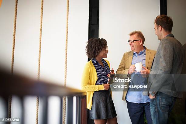 Business Team Coffee Break Relax Concept Stock Photo - Download Image Now - Discussion, Coffee Break, Office