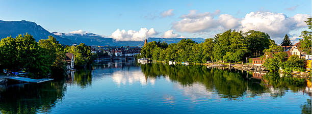 City of Solothurn, Switzerland, in summer/Panoramic photo. stock photo