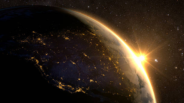 istock Planet Earth with a spectacular sunrise 510872702