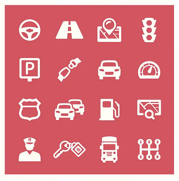 Vector illustration of Traffic Icons