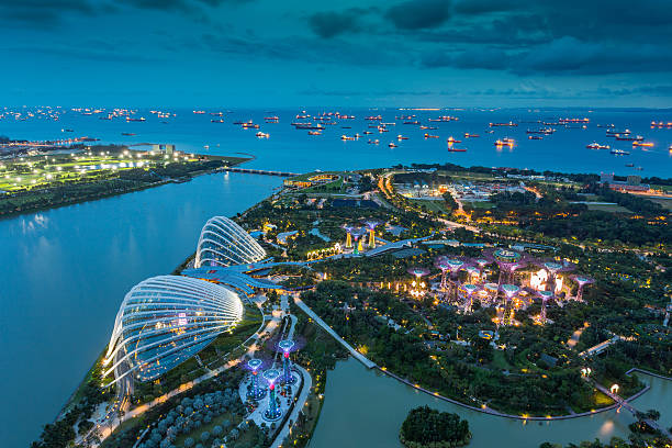 ville de singapour - people built structure city architecture photos et images de collection