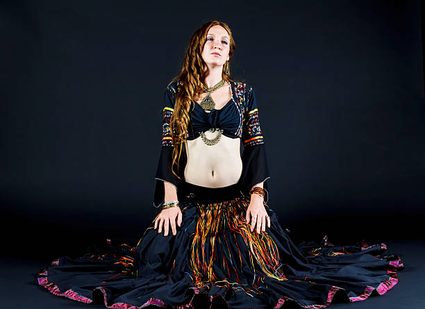 istock Middle Eastern Dancer Posing In Colorful Costume 510898911