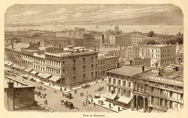 istock View of Cleveland engraving illustration 510900879