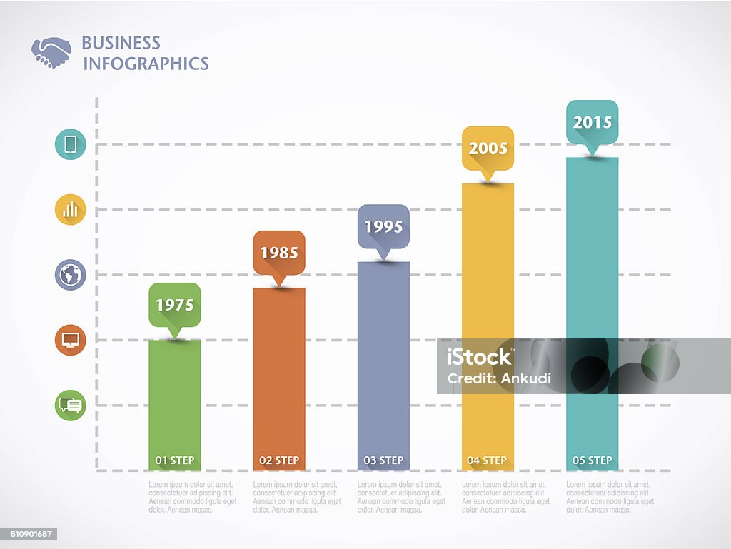 Pointer Graph Charts And Graphs Infographic With Pointers Stock Illustration ...