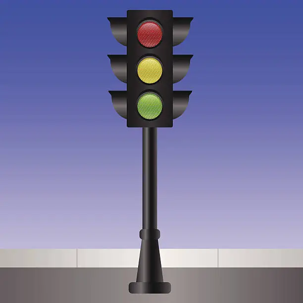 Vector illustration of traffic light