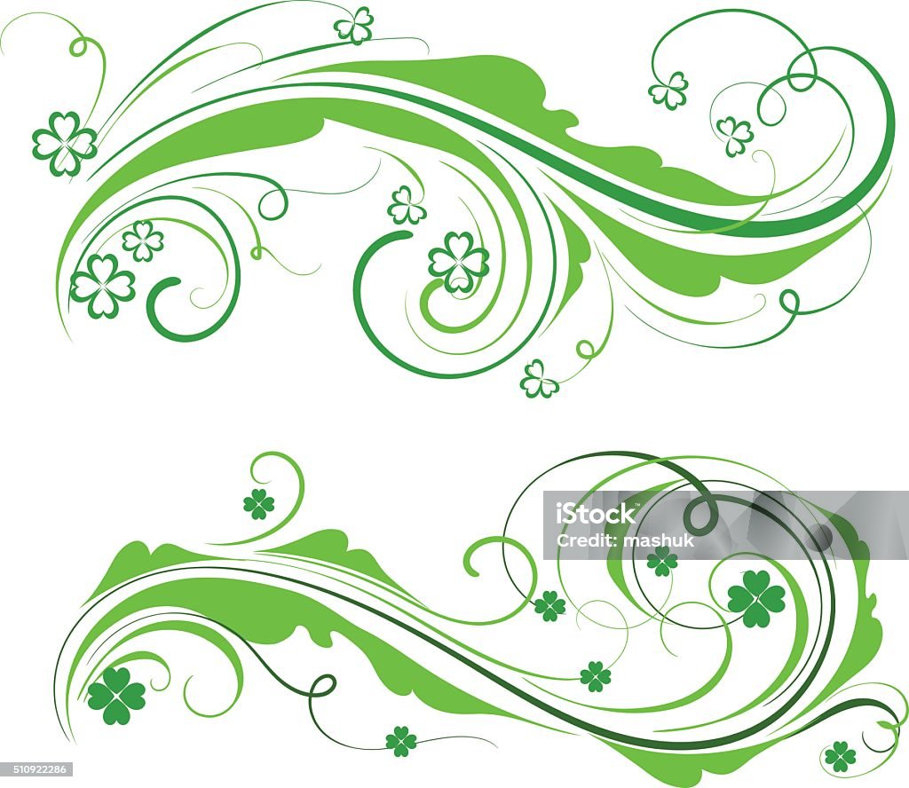 St Patrick ornament Clover stock vector