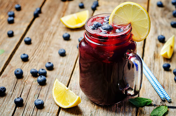 blueberry lemonade stock photo