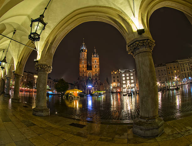 istock Main Market Square view from  Sukiennice passage in Krakow, Poland 510923706