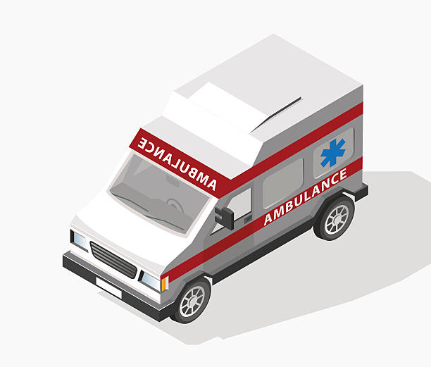 구급차. - ambulance mini van speed emergency sign stock illustrations