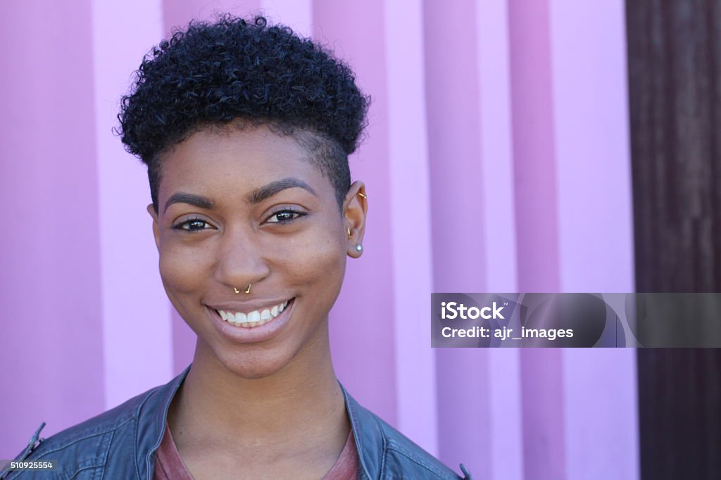 Black Woman With Short Haircut Style Stock Photo - Download Image Now -  20-29 Years, 30-39 Years, Adult - iStock