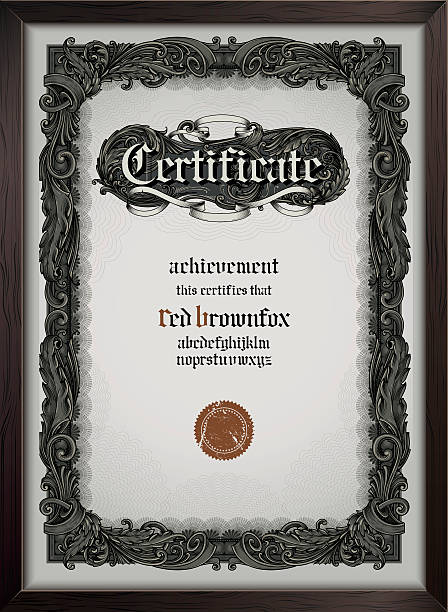 Vector certificate template eps9 (gothic font included)