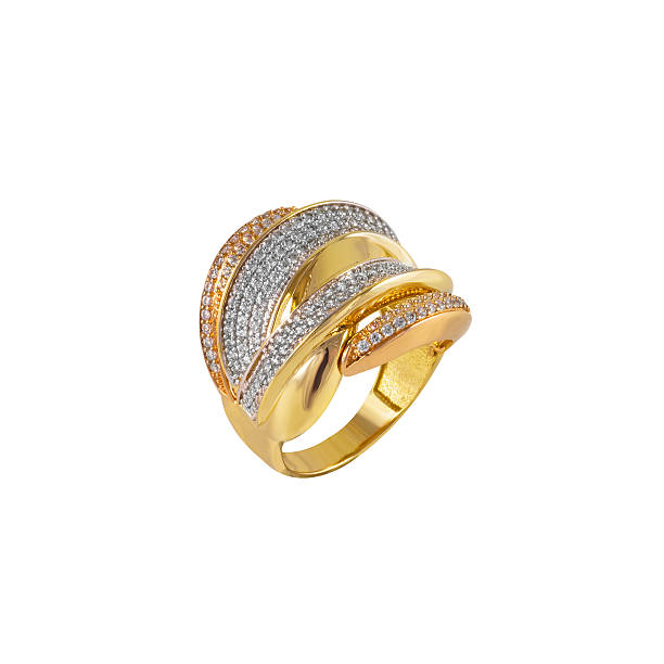 istock Colorful Gold Ring with Diamonds 510947720