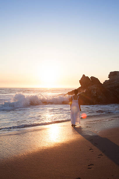 istock Woman walking on beach 510950095