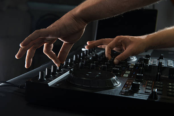 istock Dj mixer closeup portrait 510951641