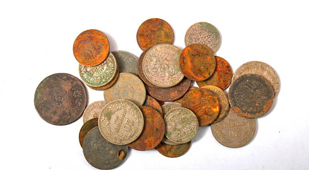 istock Old Balkans Scattered coins 510951712