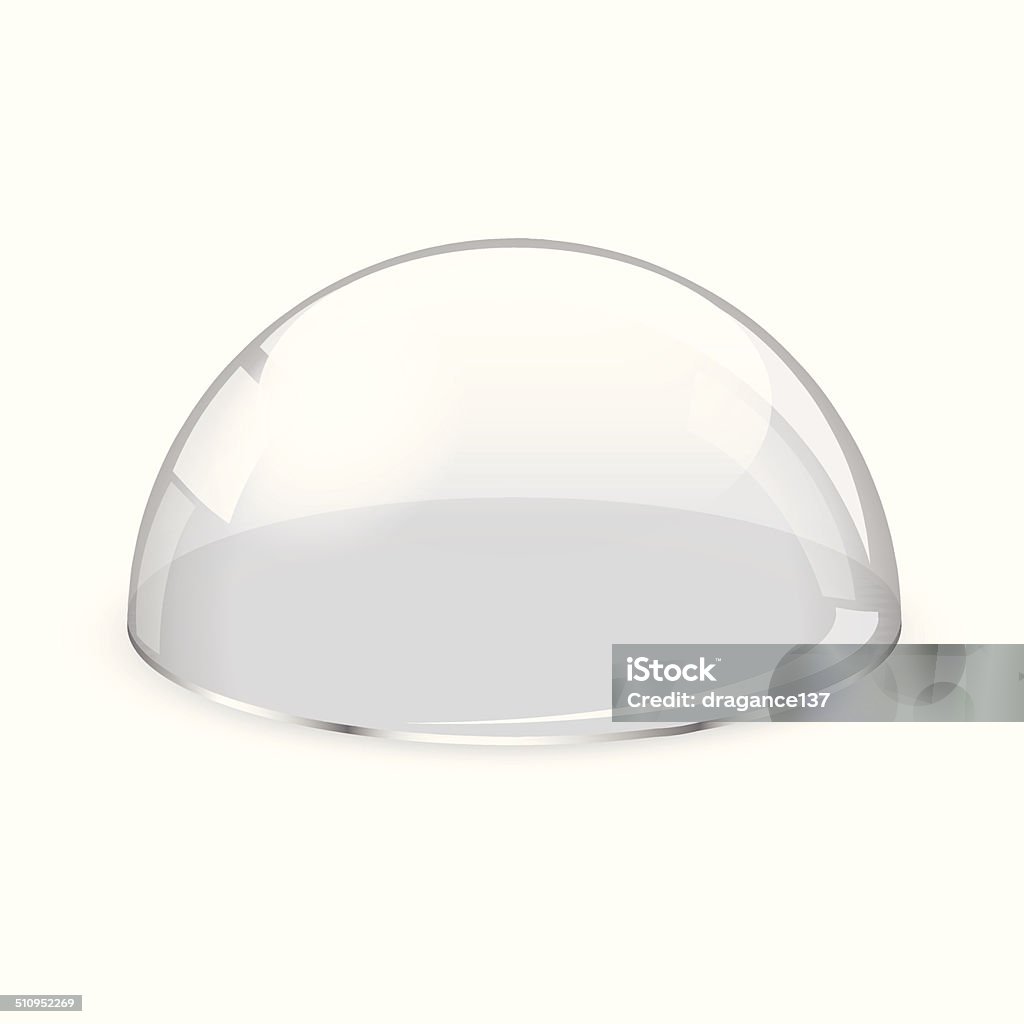 Demi-sphère de verre - clipart vectoriel de Dôme libre de droits