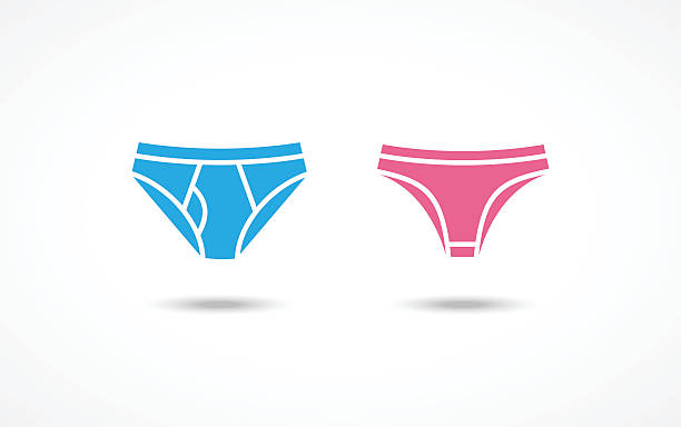 stockillustraties, clipart, cartoons en iconen met underwear icons - damesonderbroek