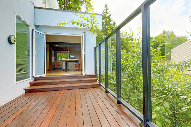 istock Screened walkout deck with wooden floor 510952539