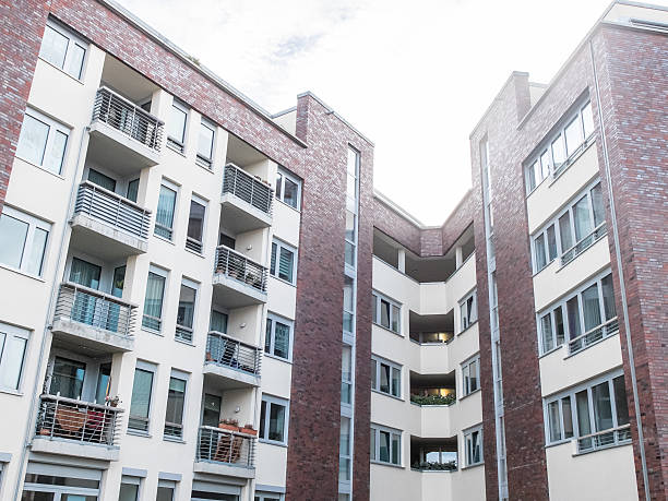 istock Curved Corner of Modern Apartment Building 510953236