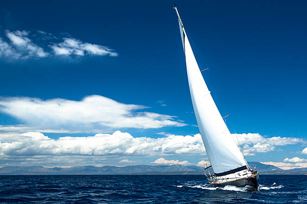 istock Luxury yachts. Boat in sailing regatta. 510953615