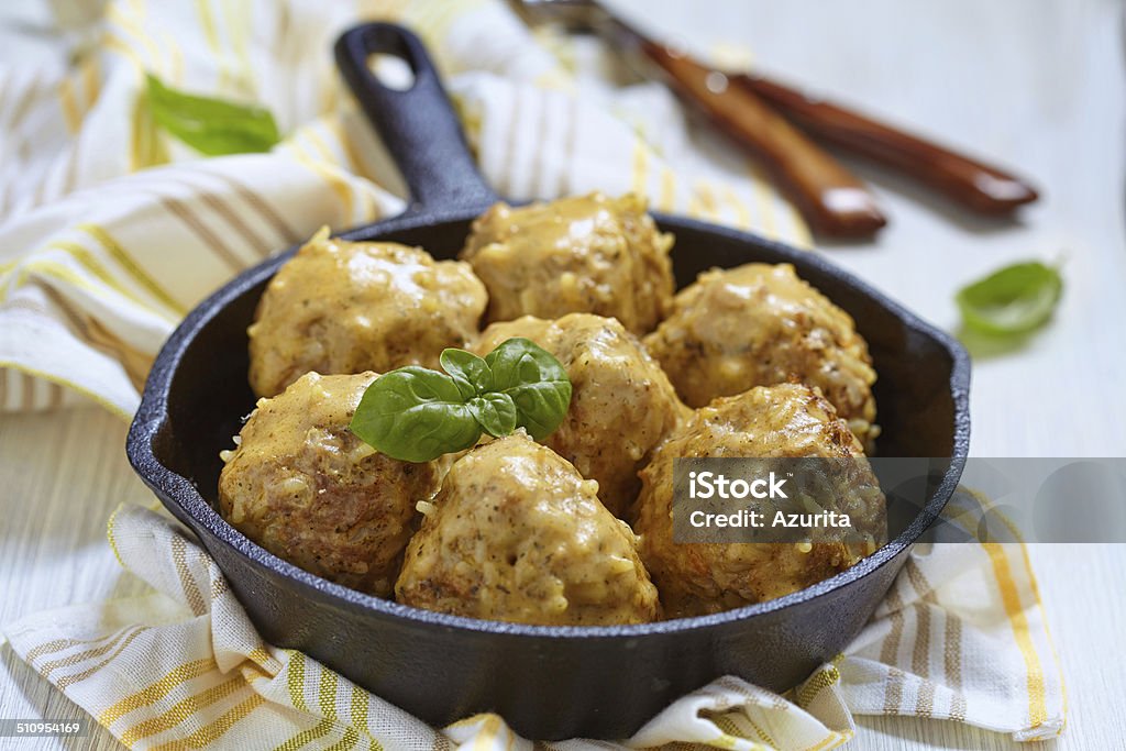 Meatballs with riceand vegetable Meatballs with riceand vegetable on a pan Beef Stock Photo