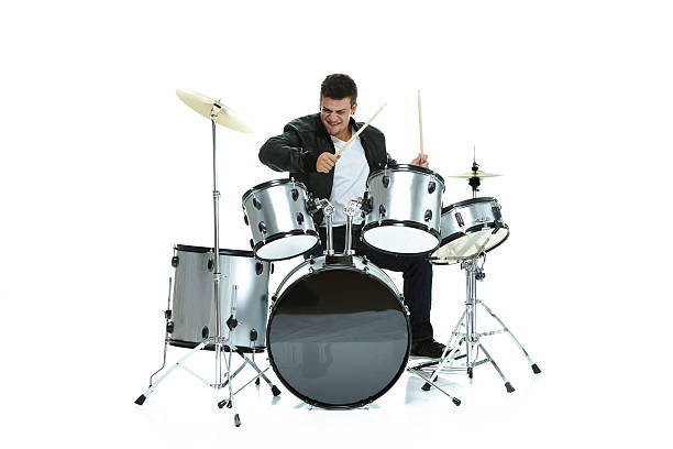 istock Casual man playing drums 510954412
