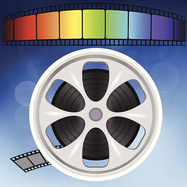 Vector illustration of Old film strip