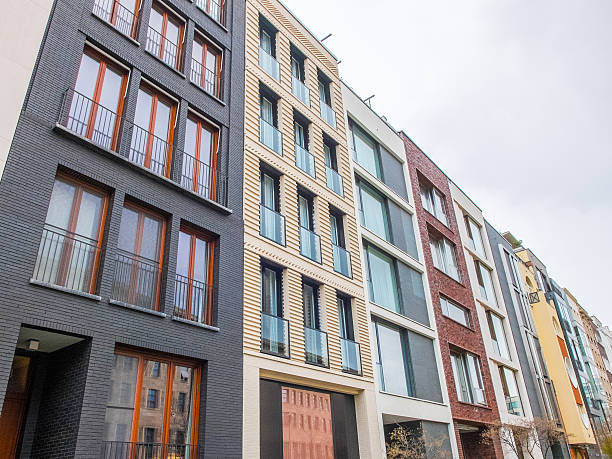 istock Low angle view of various apartments 510957034
