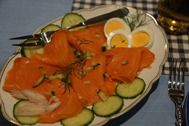 istock Home cooking. Antipasti -  Smoked salmon 510957228