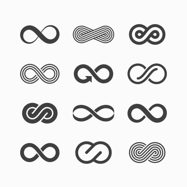 ilustrações de stock, clip art, desenhos animados e ícones de infinito símbolo de ícones - infinity