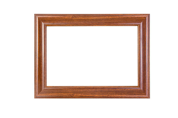 istock Ancient wooden photo frame isolated on white background. 510958040