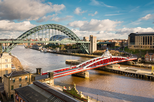 The iconic bridges over the River Tyne between Newcastle and Gateshead have become famous and attract many visitors to the quayside