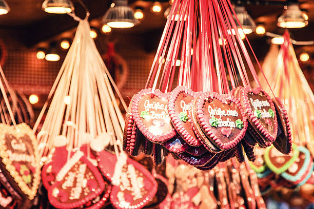 istock German Christmas cookies hanging in bakery 510958356