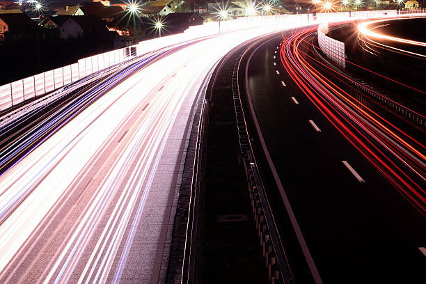 istock Long exposure of car lights on a freeway 510958768