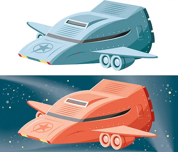 Vector illustration of space patrol