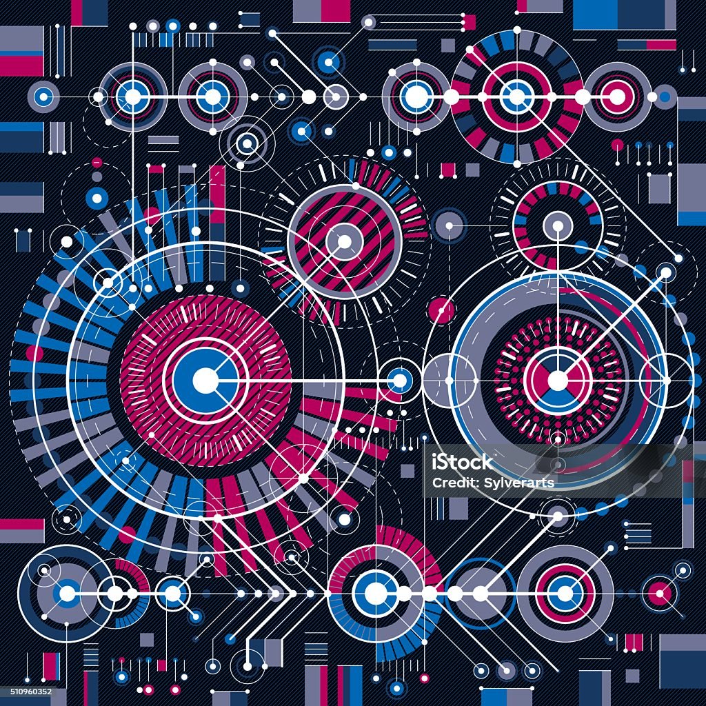 Future Technology Vector Drawing Industrial Wallpaper Graphic Stock ...