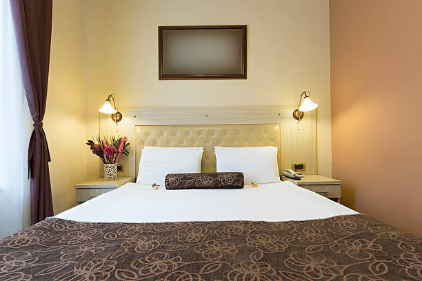 istock Interior of a hotel bedroom 510960576