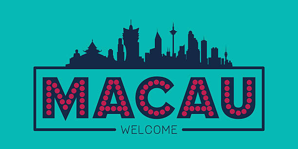 illustrations, cliparts, dessins animés et icônes de silhouette de la ville de macao, chine - architecture asia building exterior macao