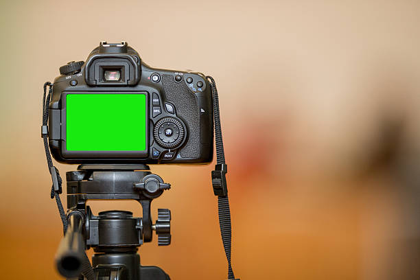 istock Rear View of Digital Camera, Green, Blank, Copy Space 510968436