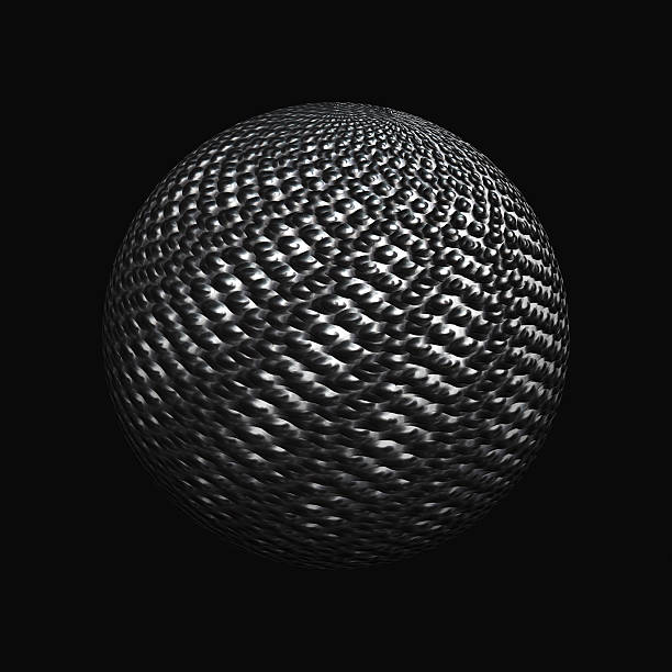istock Metal ball with surface resembling orange peel 510970218