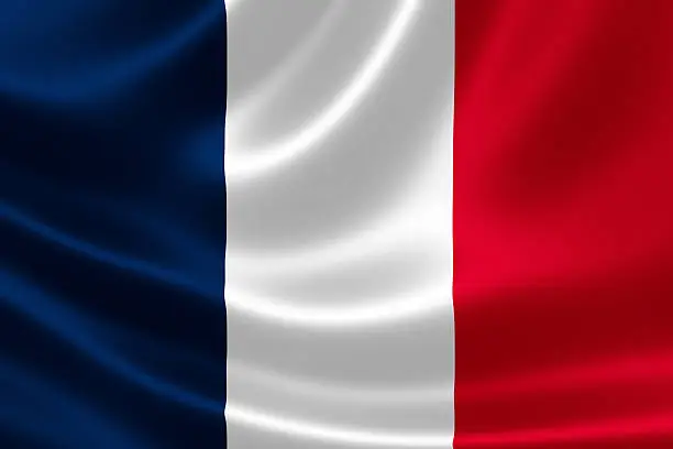 Photo of Close up of the flag of France