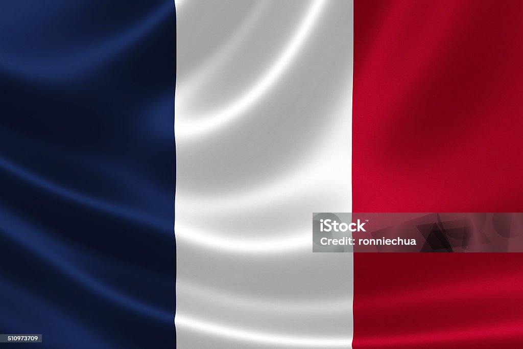 Zbliżenie banderą Francji - Zbiór zdjęć royalty-free (Flaga Francji)