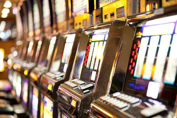 istock Casino: row of  slot machines 510974885