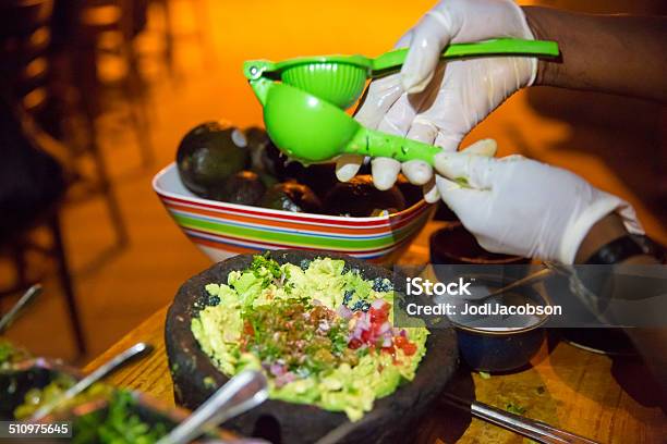 Guacamole Being Prepared From Scratch Stock Photo - Download Image Now - Avocado, Food, Food and Drink