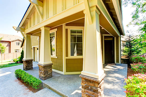 istock Walkout basement porch with columns 510975769