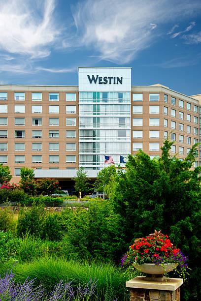 Westin Hote in Herndon, Virginia Herndon, VA, USA- August 8, 2013: View of the Westin hotel in Herndon, Virginia. Founded in 1930, Westin is a chain of upscale hotels. herndon virginia stock pictures, royalty-free photos & images