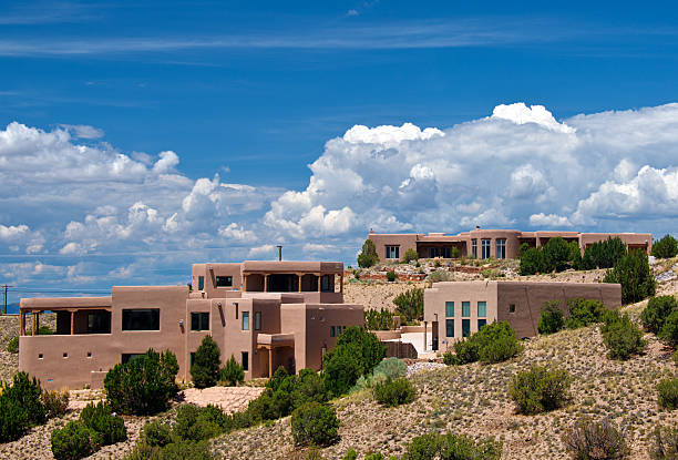 placitas, nouveau-mexique - house southwest usa residential structure adobe photos et images de collection