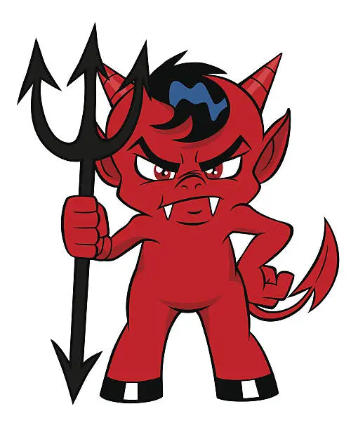 Vector illustration of little devil