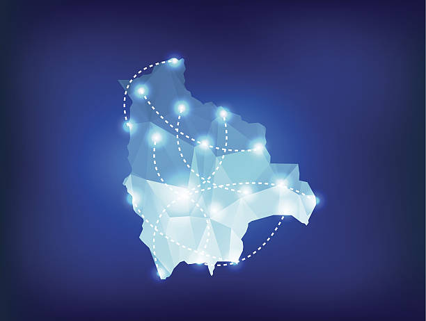 istock Bolivia country map polygonal with spot lights places 510979223