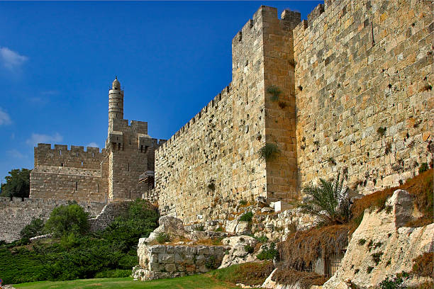 citadelle. - jerusalem judaism david tower photos et images de collection